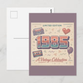 1985年生まれ ヴィンテージ | レトロ 80年代 限定版 ポストカード (正面/裏面)