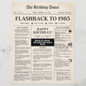 1985年誕生日の新聞 (正面)