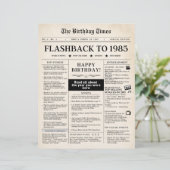 1985年誕生日の新聞 (スタンド正面)