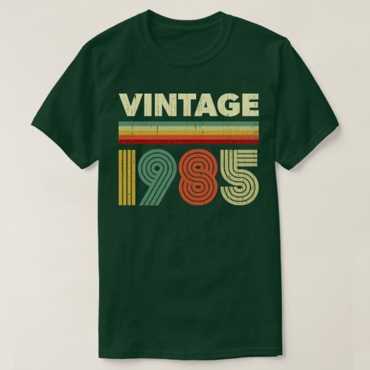 1985年誕生日ヴィンテージレトロ36歳デザイン Tシャツ (デザイン正面)