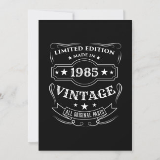 1985年限定ヴィンテージ誕生日ギフト 招待状