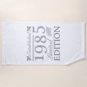 1985年限定版40歳の誕生日 ビーチタオル (正面)