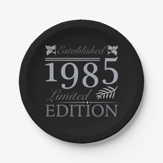 1985年限定版40歳の誕生日 ペーパープレート (正面)