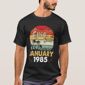 1985年1月以来の叙事詩ハッピーバースデー36年 Tシャツ