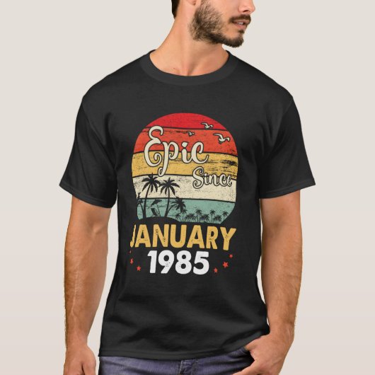 1985年1月以来の叙事詩ハッピーバースデー36年 Tシャツ (正面)