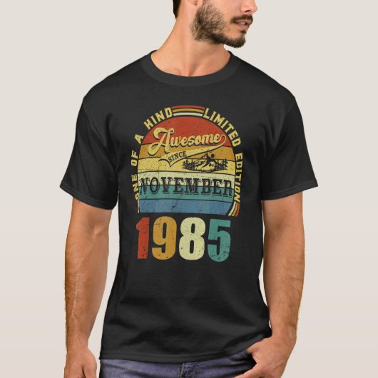 1985年11月37おもしろい日素晴らしから37歳 Tシャツ (正面)