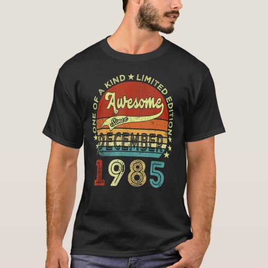 1985年12月37日素晴らし誕生37歳 Tシャツ (正面)