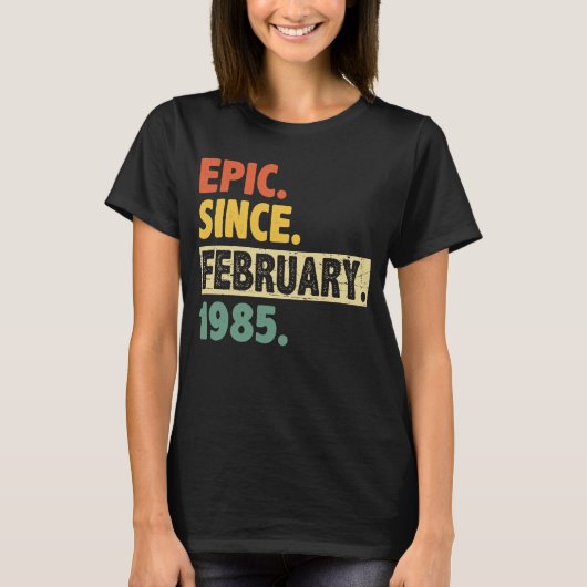 1985年2素晴らし月以来38誕生日38年 Tシャツ (正面)