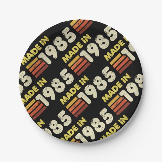 1985年40歳の誕生日 ペーパープレート (正面)