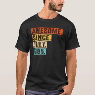 1985年7月から素晴らしい37歳の誕生日 Tシャツ