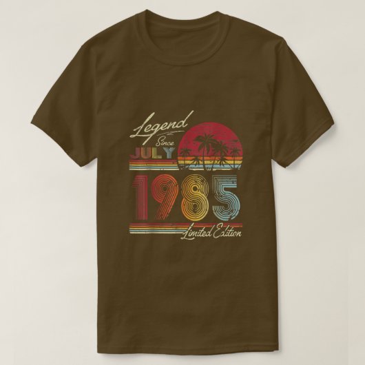 1985年7月以来37歳のギフト伝説37th Bir Tシャツ (デザイン正面)