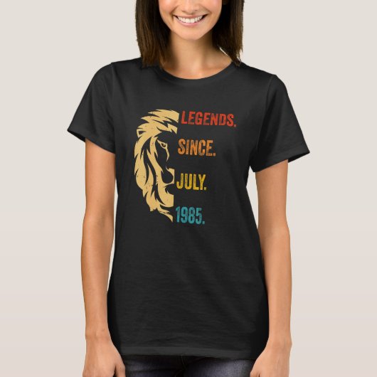1985年7月以来37歳の伝説37歳の誕生日 Tシャツ (正面)