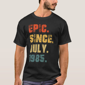 1985年7月37誕生日37歳から叙事詩 Tシャツ