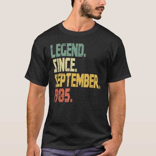 1985年9月以来37歳の伝説37th Bir Tシャツ (正面)