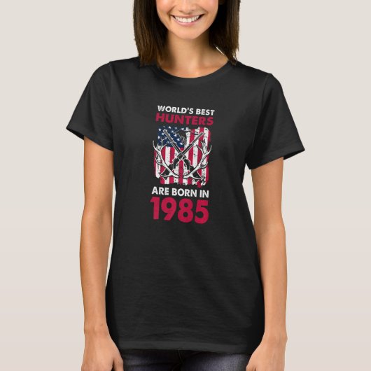1985最高の年の鹿の狩りで生まれすアメリカのFl Tシャツ (正面)