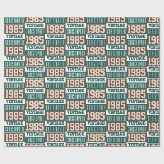 1985生まれ年のラップ紙 ラッピングペーパー (フラット)