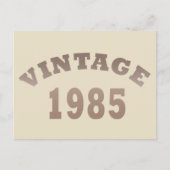 1985生まれ年ヴィンテージ40歳の誕生日ギフト シーズンポストカード (正面)