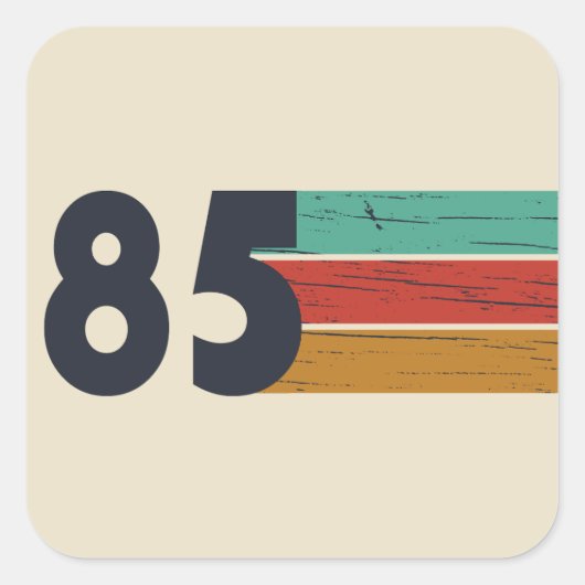 1985生まれ年ヴィンテージ40歳の誕生日ギフト スクエアシール (正面)