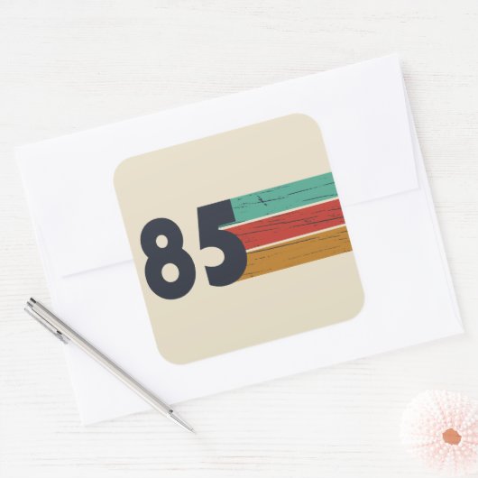 1985生まれ年ヴィンテージ40歳の誕生日ギフト スクエアシール (封筒)