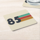 1985生まれ年ヴィンテージ40歳の誕生日ギフト スクエアペーパーコースター (アングル)