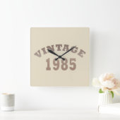 1985生まれ年ヴィンテージ40歳の誕生日ギフト スクエア壁時計 (ホーム)