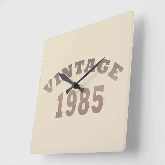 1985生まれ年ヴィンテージ40歳の誕生日ギフト スクエア壁時計 (傾斜)