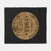 1985生まれ年ヴィンテージ40歳の誕生日ギフト フリースブランケット (正面(横))