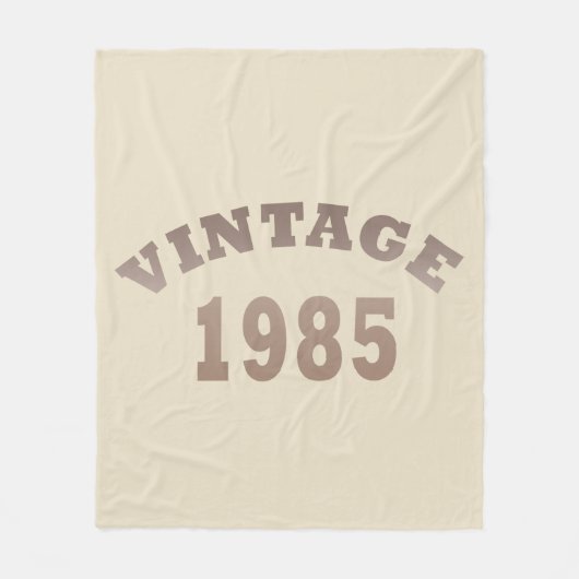 1985生まれ年ヴィンテージ40歳の誕生日ギフト フリースブランケット (正面)