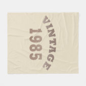 1985生まれ年ヴィンテージ40歳の誕生日ギフト フリースブランケット (正面(横))