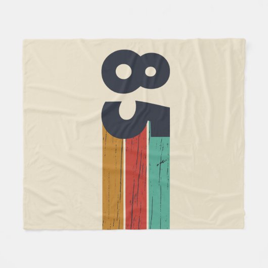 1985生まれ年ヴィンテージ40歳の誕生日ギフト フリースブランケット (正面(横))