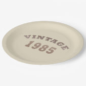 1985生まれ年ヴィンテージ40歳の誕生日ギフト ペーパープレート (アングル)