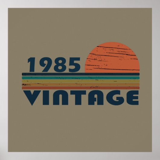 1985生まれ年ヴィンテージ40歳の誕生日ギフト ポスター (正面)