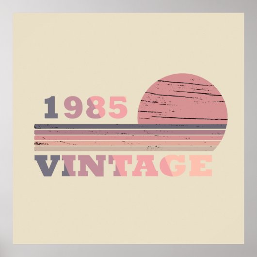 1985生まれ年ヴィンテージ40歳の誕生日ギフト ポスター (正面)