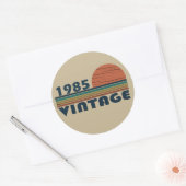 1985生まれ年ヴィンテージ40歳の誕生日ギフト ラウンドシール (封筒)