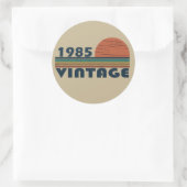 1985生まれ年ヴィンテージ40歳の誕生日ギフト ラウンドシール (バッグ)