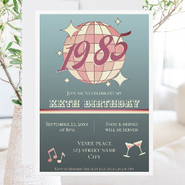1985生まれ年39歳40歳の誕生日パーティの招待状 招待状