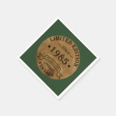 1985生まれ年4ヴィンテージ40歳 スタンダードカクテルナプキン (角)