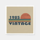 1985生まれ年4ヴィンテージ40歳 スタンダードカクテルナプキン (正面)