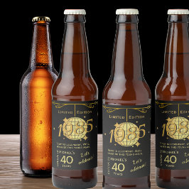 1985生まれ年40歳の誕生日パーティービールラベルセット ビールラベル