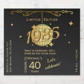 1985生まれ年40歳の誕生日パーティービールラベルセット ビールラベル (シングルラベル)