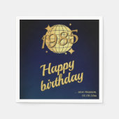 1985生まれ年40歳の誕生日金ゴールドフェスティバルナプキン スタンダードカクテルナプキン (正面)