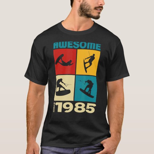 1985素晴らし年以来ウェイクボードライフスタイル1 Tシャツ (正面)