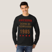 1985素晴らし年2月以来Leopard Print 2月 Tシャツ (正面フル)