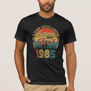1985素晴らし年4月以来ヴィンテージ37誕生日 Tシャツ