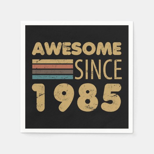 1985素晴らし年40歳の誕生日 スタンダードカクテルナプキン (正面)