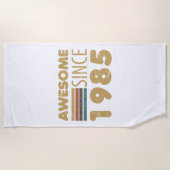 1985素晴らし年40歳の誕生日 ビーチタオル (正面)