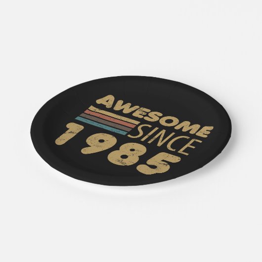 1985素晴らし年40歳の誕生日 ペーパープレート (アングル)