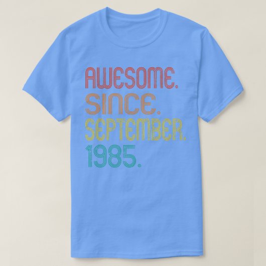 1985素晴らし年9月以来37番目の誕生日ギフト3 Tシャツ (デザイン正面)