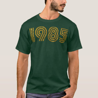 1985誕生年グリッター効果 Tシャツ