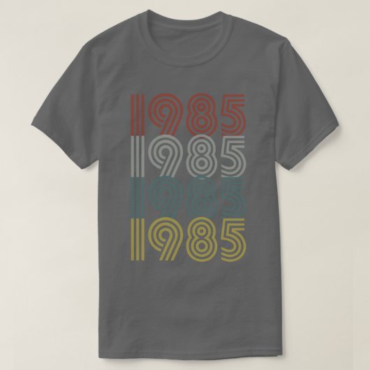 1985誕生年レトロスタイル Tシャツ (デザイン正面)